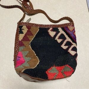 L.J. Simone Bag OS Saddle Blanket Purse Braided leather strap Vintage